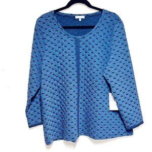 NWT HABITAT 36627 Scoop Neck Geometric Print Tunic Steel Sz S M